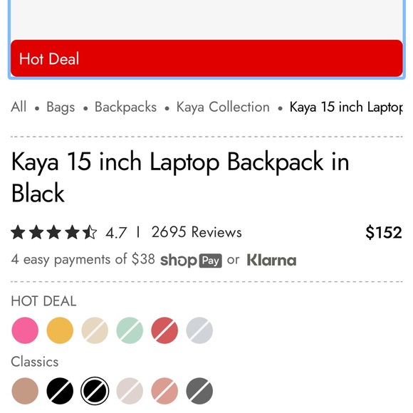 Calpak Black Backpack with Braided Design - Picture 9 of 9